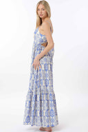 Ivory Blue Printed Maxi Dress side