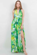 Green Halter Maxi Dress