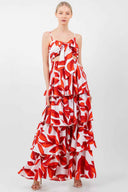 Red Floral Maxi Dress