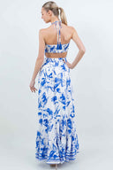 Floral Smocked Maxi Dress back