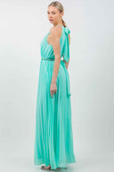 Mint Halter Chain Maxi Dress side