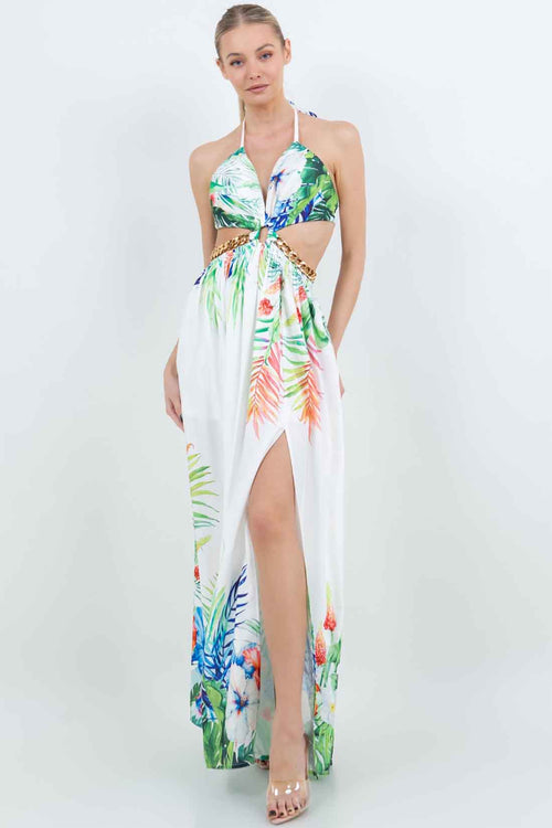 Ivory Cutout Maxi Dress