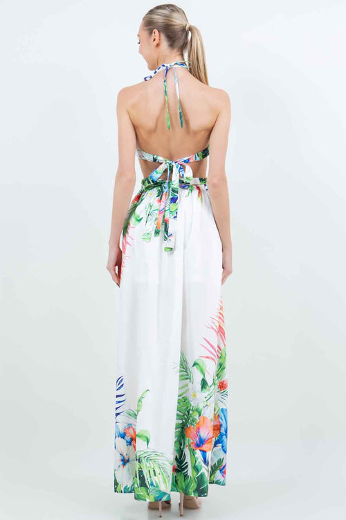 Ivory Cutout Maxi Dress back