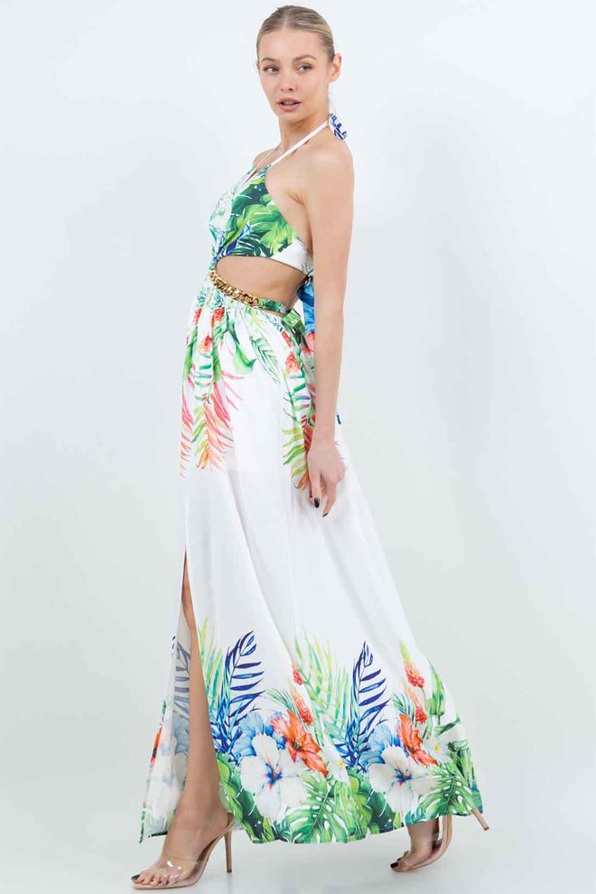 Ivory Cutout Maxi Dress side