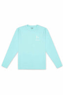 Mint Palm Tree Print Long Sleeve Rashguard