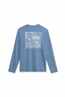 Denim Printed Long Sleeve Sunshirt back