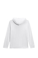 White Printed LS Hooded Sunshirt back