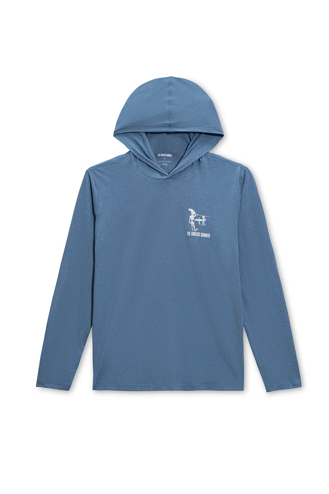 Denim Printed LS Hooded Sunshirt