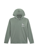 Green Printed LS Hooded Sunshirt