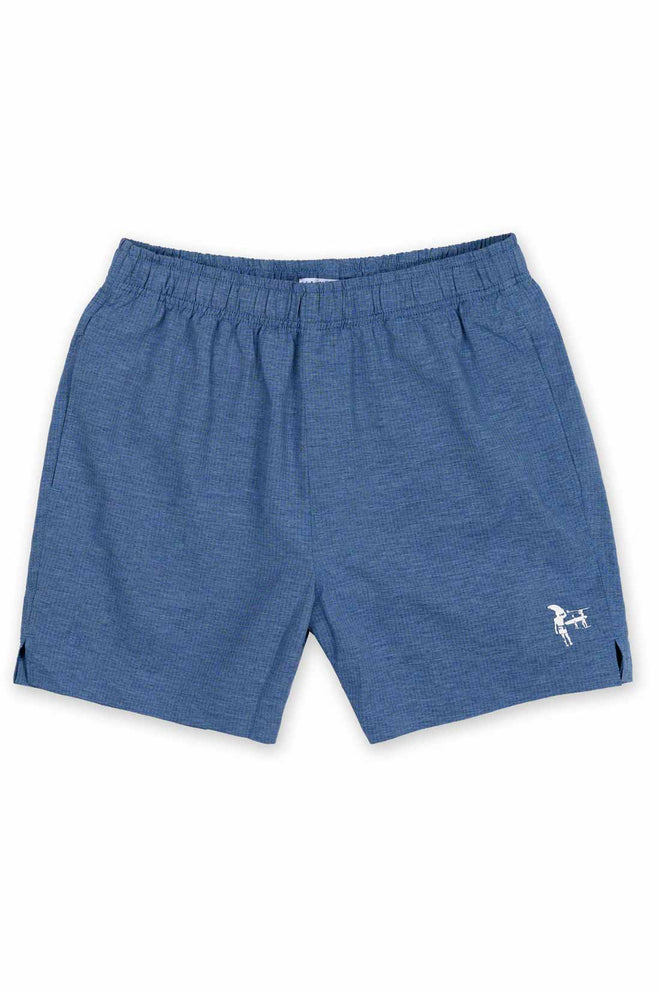 Dark Blue Solid Shorts