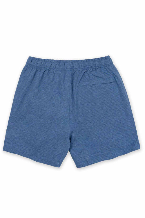 Dark Blue Solid Shorts back