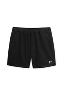 Black Pieced Walkshort