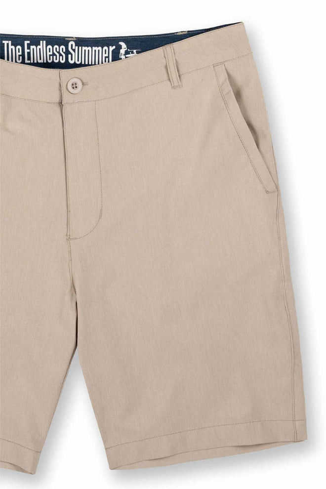 Khaki Solid Shorts detail