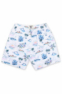 White Island Print Swim Trunk back
