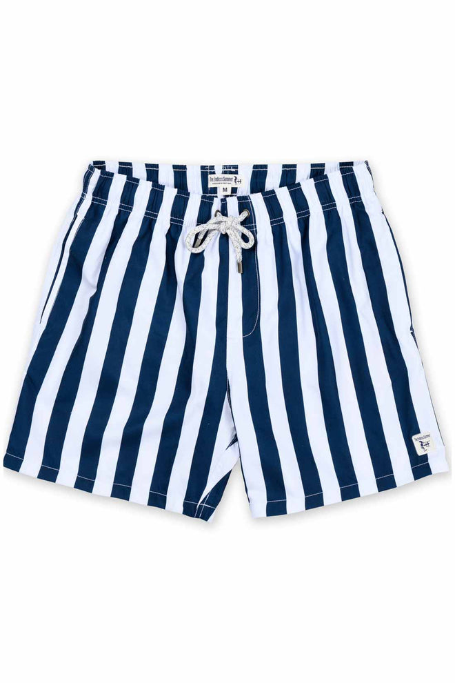 Navy Stripes Swim Trunk