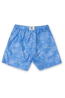 Blue Printed Volley Swimtrunk back
