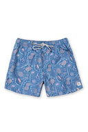 Blue Printed Fruits Volley Swimtrunk