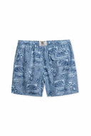 Denim Printed Volley Swimtrunk back