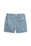 Grey Blue Embroidered Swimtrunk back