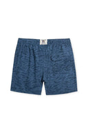 Navy Perforated Printed Swimtrunk back