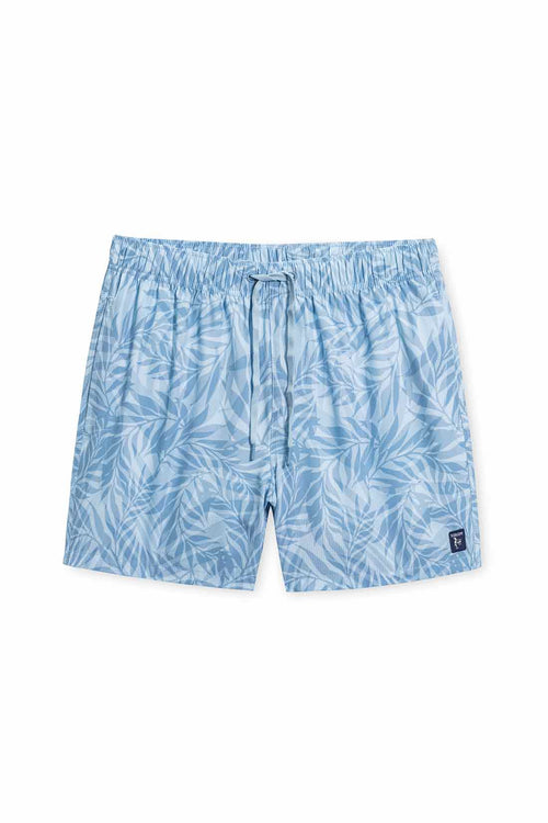 Lt Blue Perforated Printed Swimtrunk