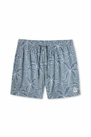 Green Perforated Printed Swimtrunk