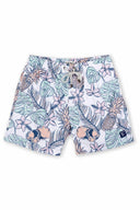 White Tropical Boys Swim Trunk