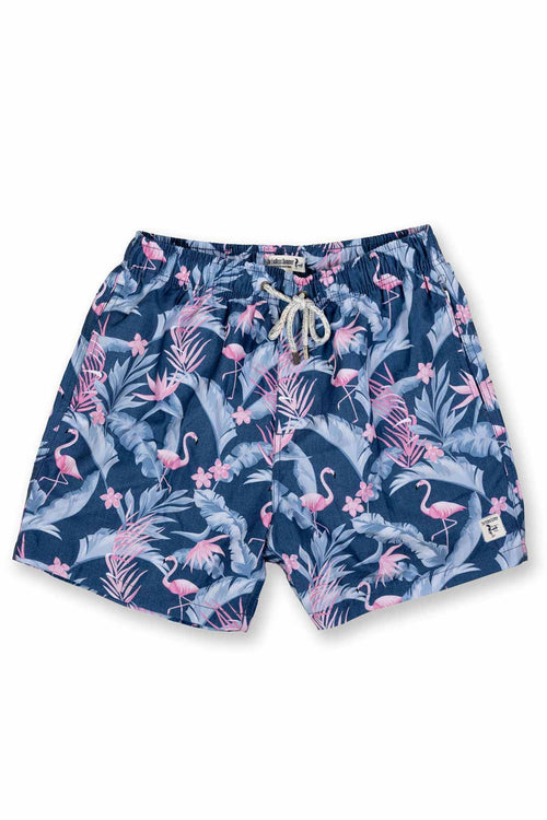 Navy Tropical Boys Swim Trunk