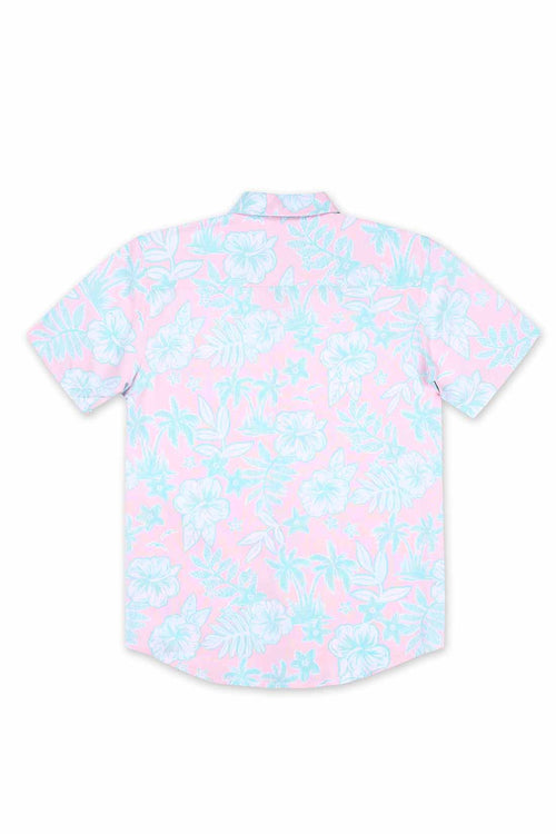 Pink Tropical Print Shirt back