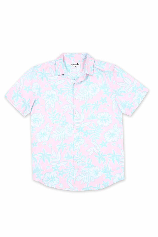 Pink Tropical Print Shirt