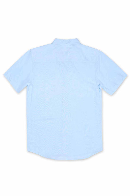 Light Blue Hibiscus Shirt back