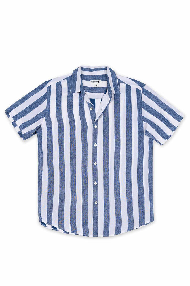 Navy Cabana Stripe Shirt