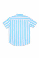 Light Blue Cabana Stripe Shirt back