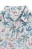 White Sketch Rayon Shirt detail