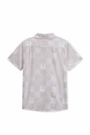 Tan Perforated Printed Shirt back
