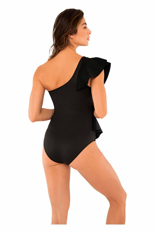 Milonga Black Ruffle OS One Piece back