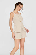 Sand Vest Shorts Set side