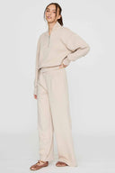 Khaki Long Sleeve Pants Set side