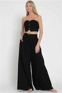 Amelia Black Tube Pants Set