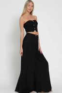 Amelia Black Tube Pants Set side