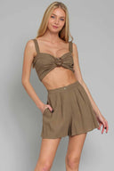 Kari Olive Shorts Set