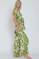 Green Palms Pants Set side