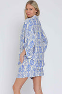 Ivory Blue Shorts Set side