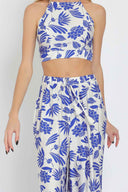 Printed Halter Pants Set details