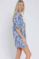  Zebra Blue Shorts Set side