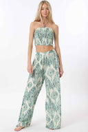 Ivory Green Pants Set front