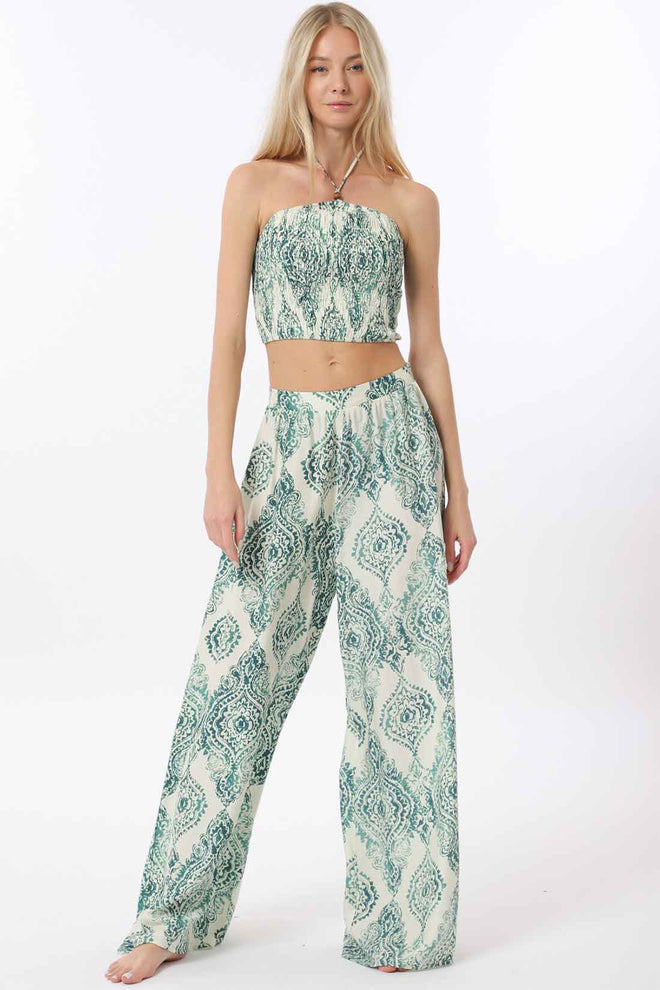 Ivory Green Pants Set front