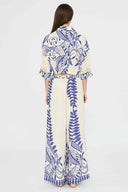 Blue Leaf Pants Set back