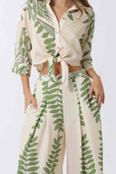 Green Leaf Pants Set detail