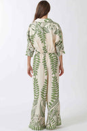 Green Leaf Pants Set back